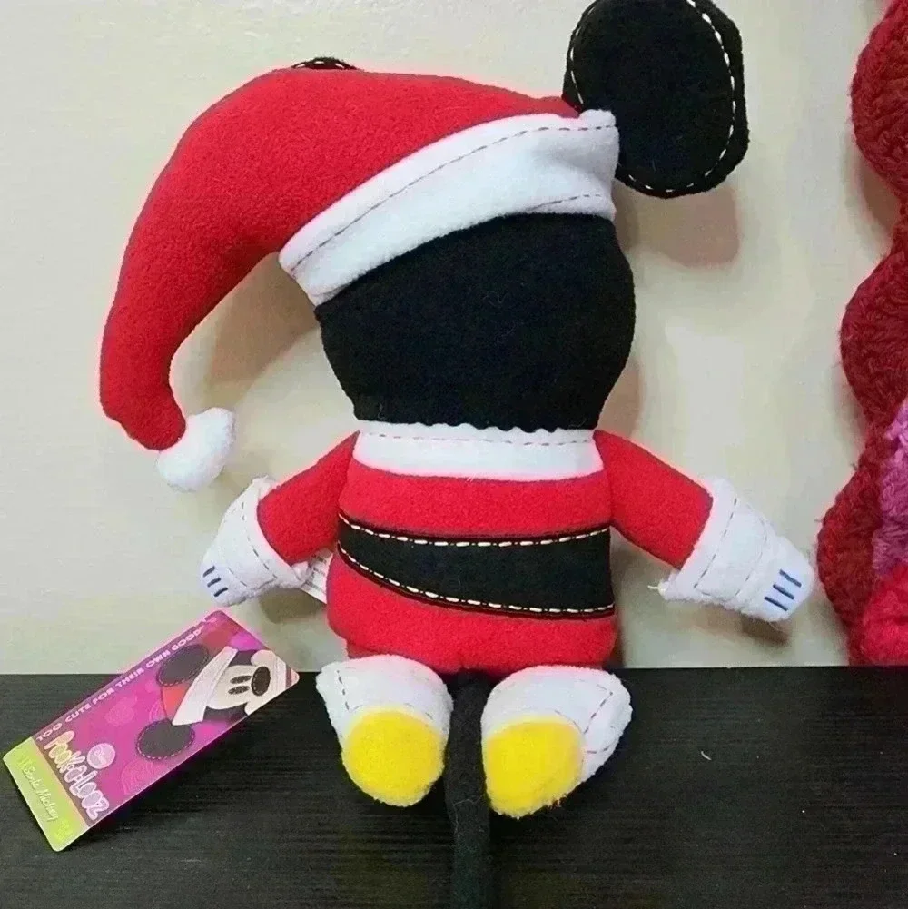 Disney Pook-A-Looz Christmas Santa Mickey Mouse Plush Retired Rare New With Tags